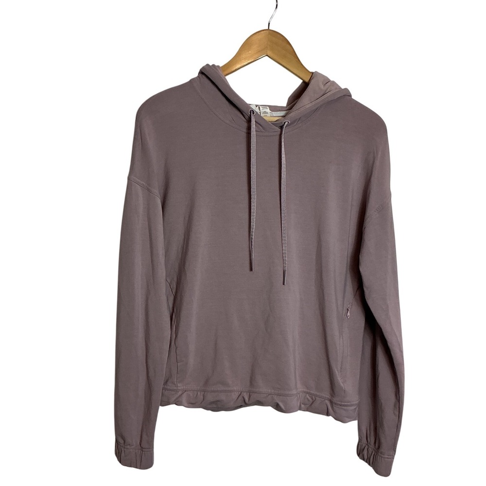 Lululemon Size 8 Twisted & Tucked Purple Pullover Hooded Sweatshirt Athleisure